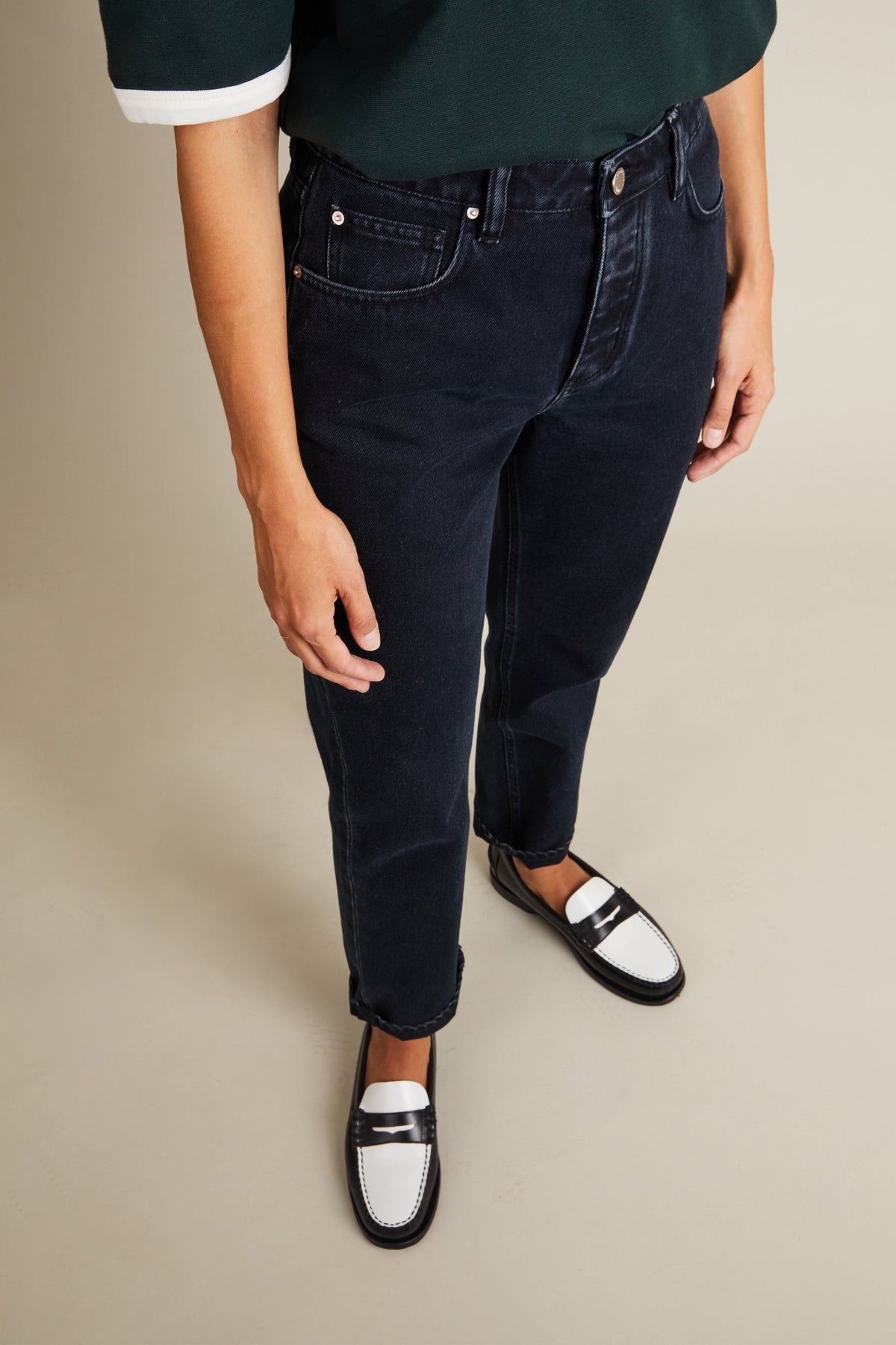 Klassiske Lige Jeans Noir V2 - Dame