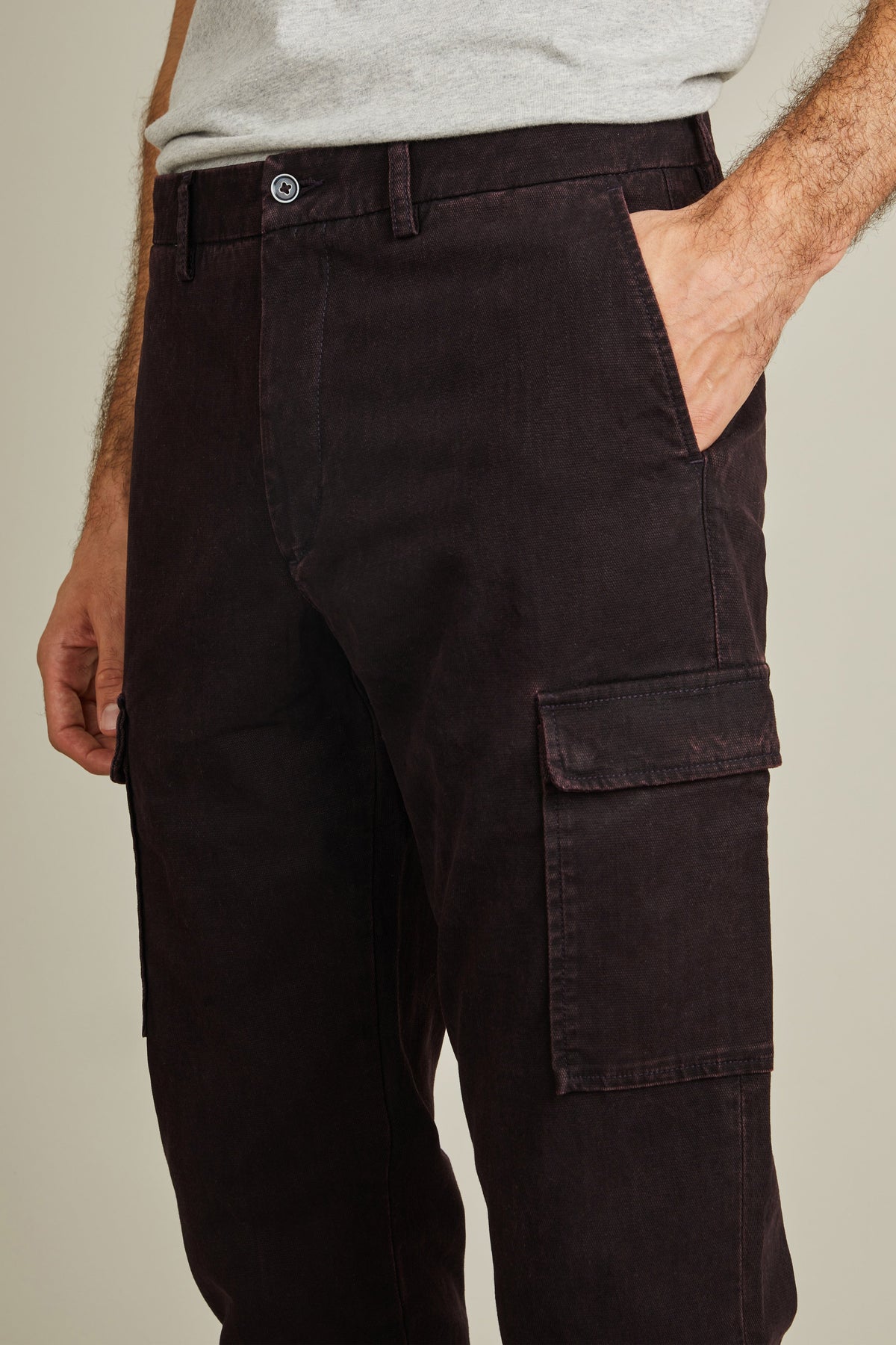 Pantalon Cargo Bordeaux - Homme