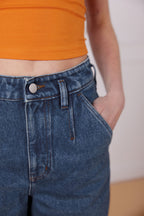 Jean Large Middle Blue - Femme