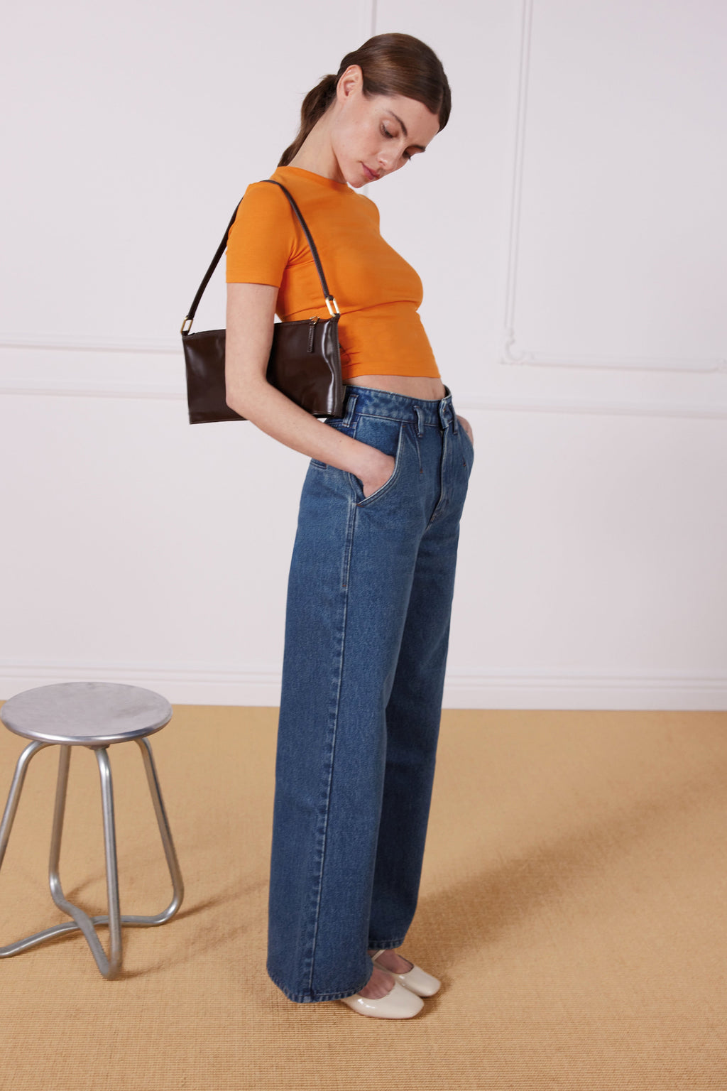 Jean Large Middle Blue - Femme