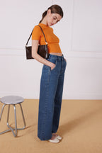 Jean Large Middle Blue - Femme