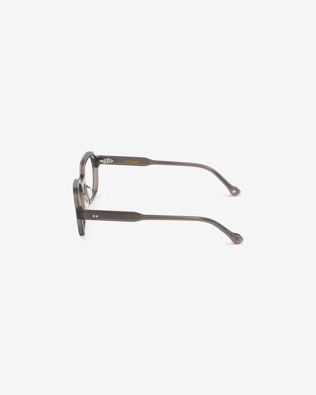 Tiago Gray eyeglasses — acetate pantos frame, profile view