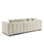 Levia - Canapé D'Angle Convertible Et Réversible 4 Places - Tissu Beige