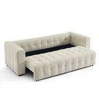 Levia – 3-personers lige sovesofa – Beige stof