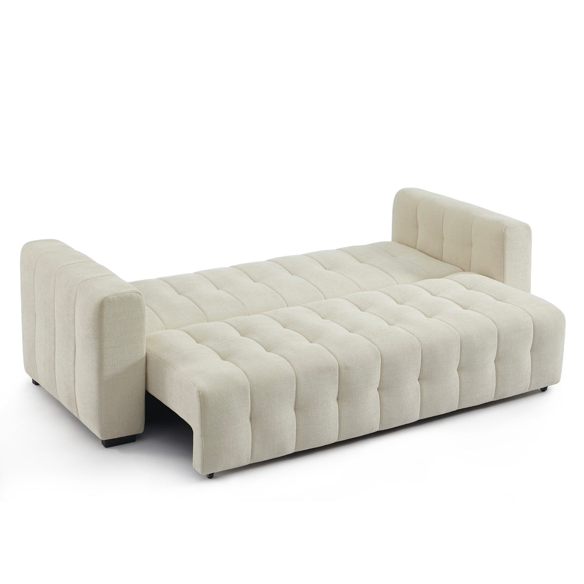 Levia – 3-personers lige sovesofa – Beige stof