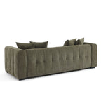 Levia - Canapé Droit Convertible 3 Places - Tissu Vert
