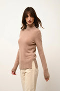Pull Col Roulé - Lexie - Camel Chiné