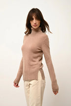 Pull Col Roulé - Lexie - Camel Chiné