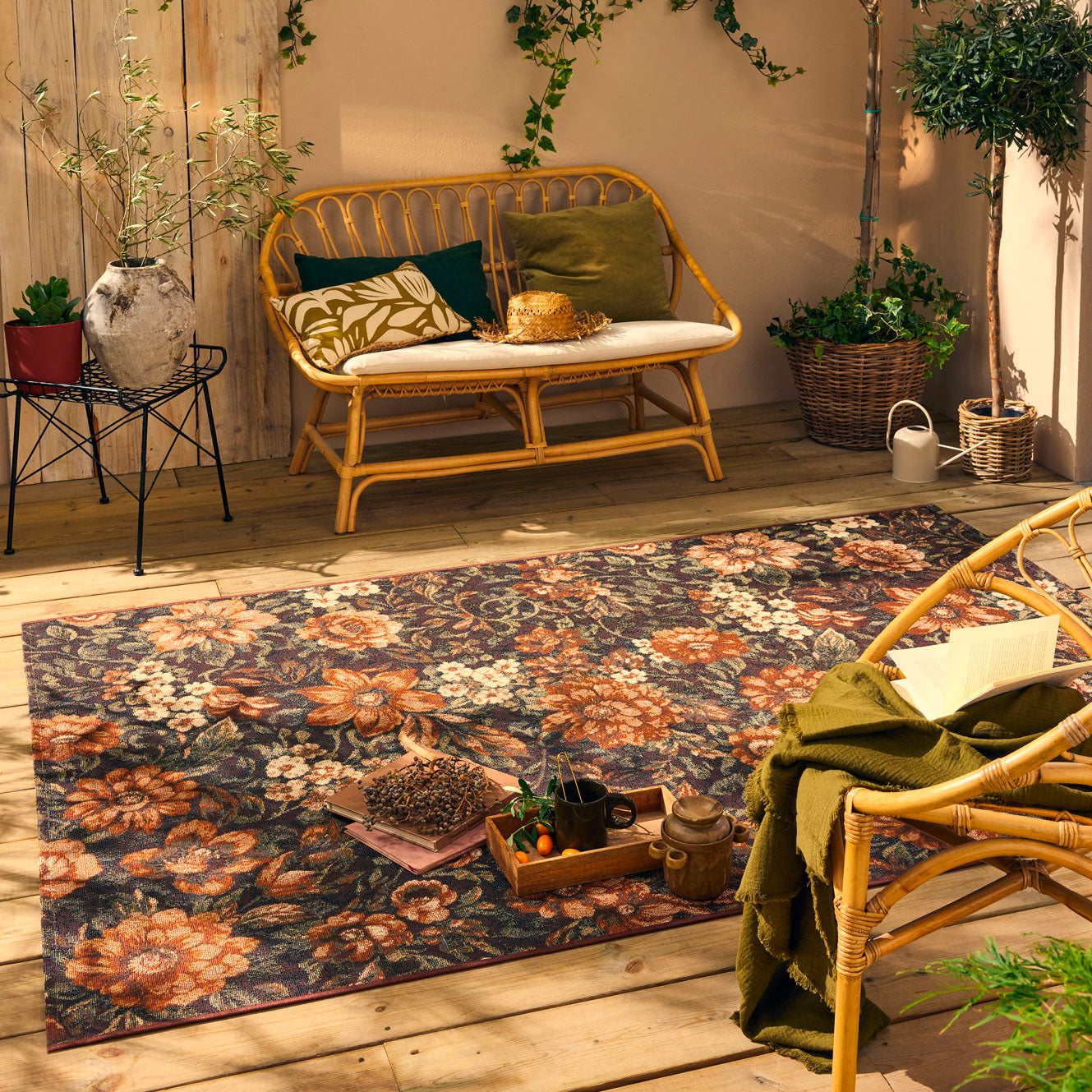 Lido - Tapis D'Extérieur - Polypropylène/Polyester - Multicolore
