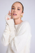 Unisex Lili Fingerless Gloves - White - Unisex
