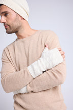Unisex Lili Fingerless Gloves - White - Unisex