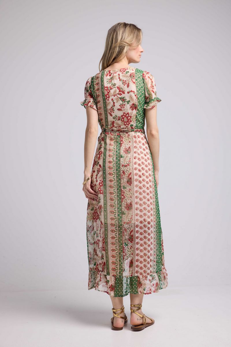 Robe Long Manches Courtes - Vert