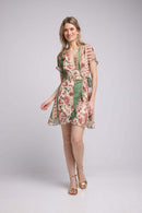 Robe Courte Manches Courtes - Vert
