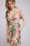 Robe Courte Manches Courtes - Vert