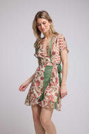 Robe Courte Manches Courtes - Vert