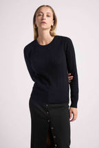 Pull Col Rond Linda - Noir