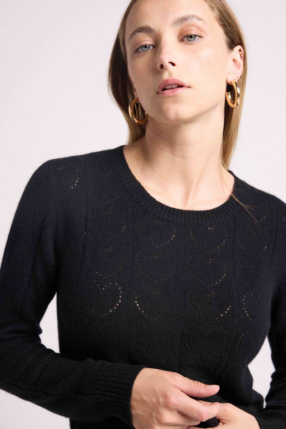 Pull Col Rond Linda - Noir