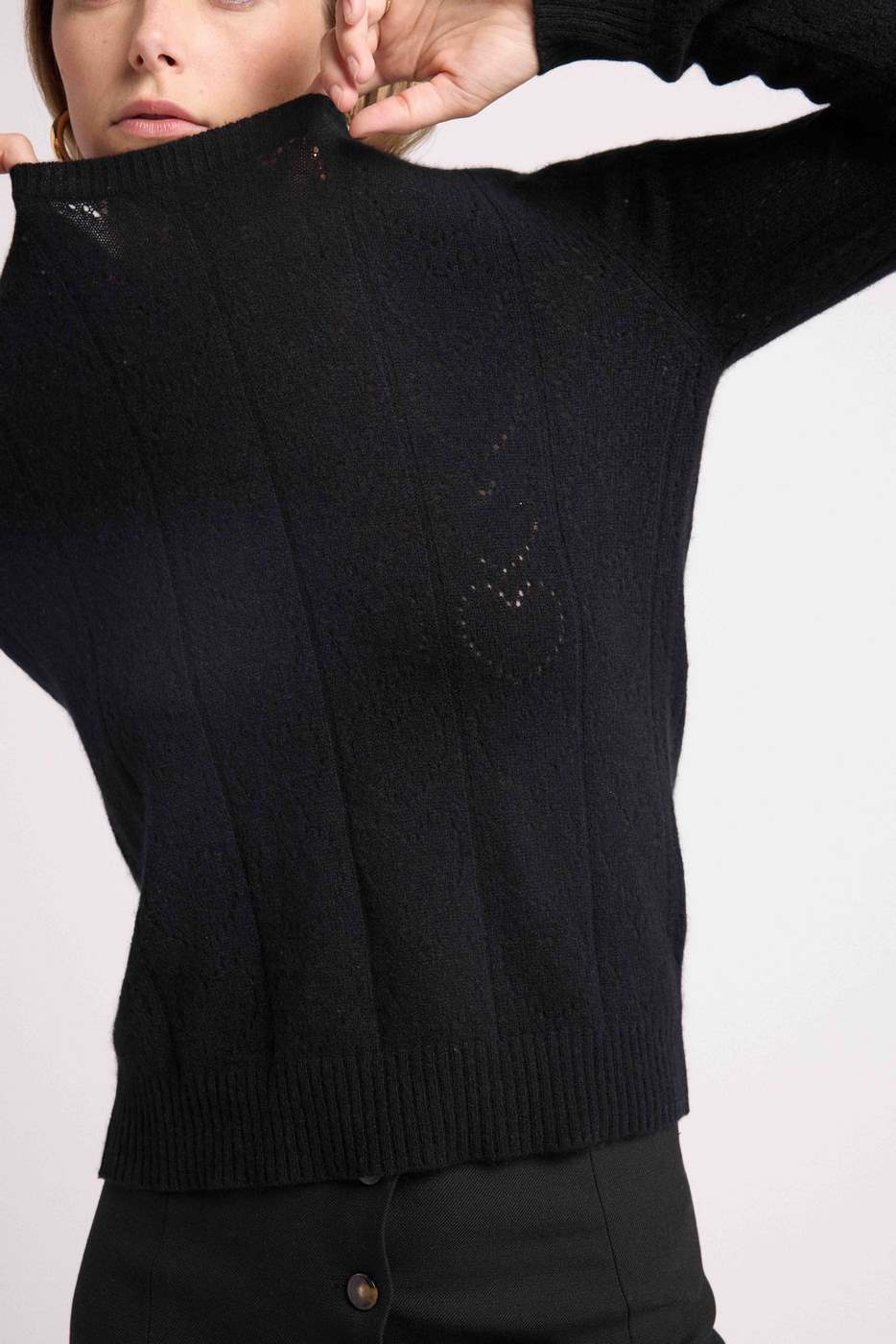 Pull Col Rond Linda - Noir