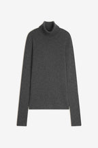 Pull Col Roulé 4 Fils - Linda - Anthracite Chiné