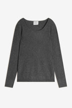 Sweter z okrągłym dekoltem Lindsay – Melanżowy antracyt