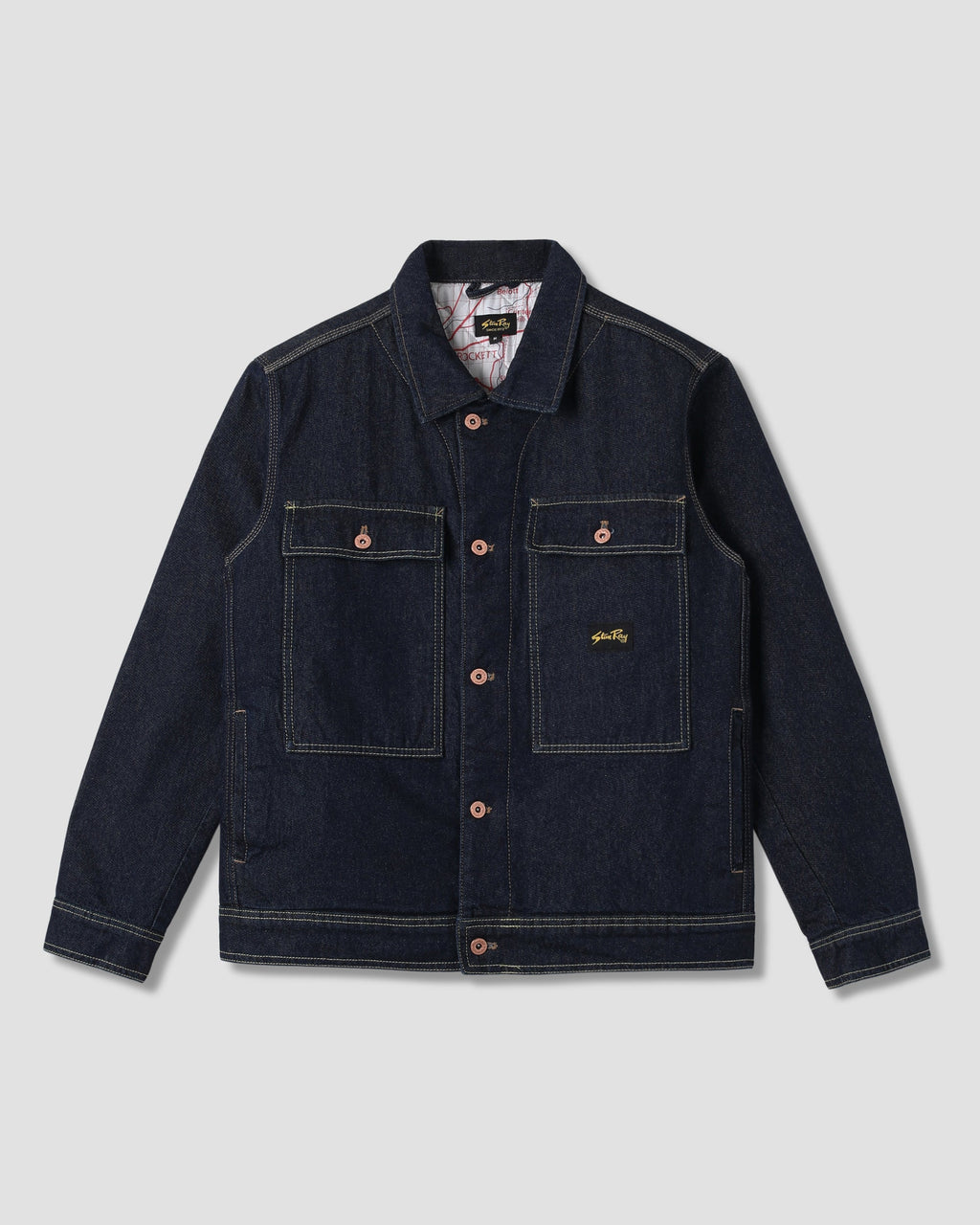 Chaqueta Lined Trucker - Single Rinse Denim