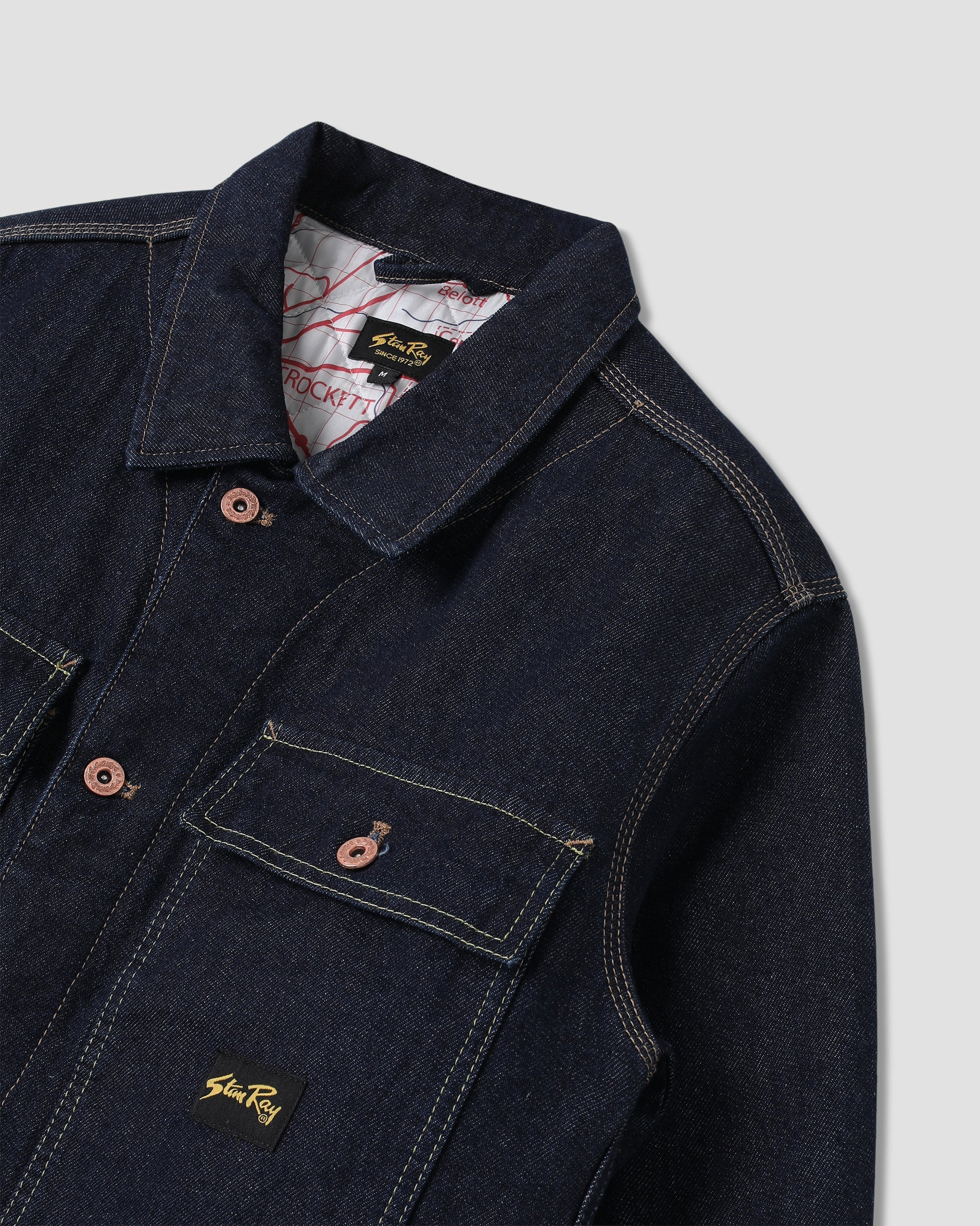 Chaqueta Lined Trucker - Single Rinse Denim