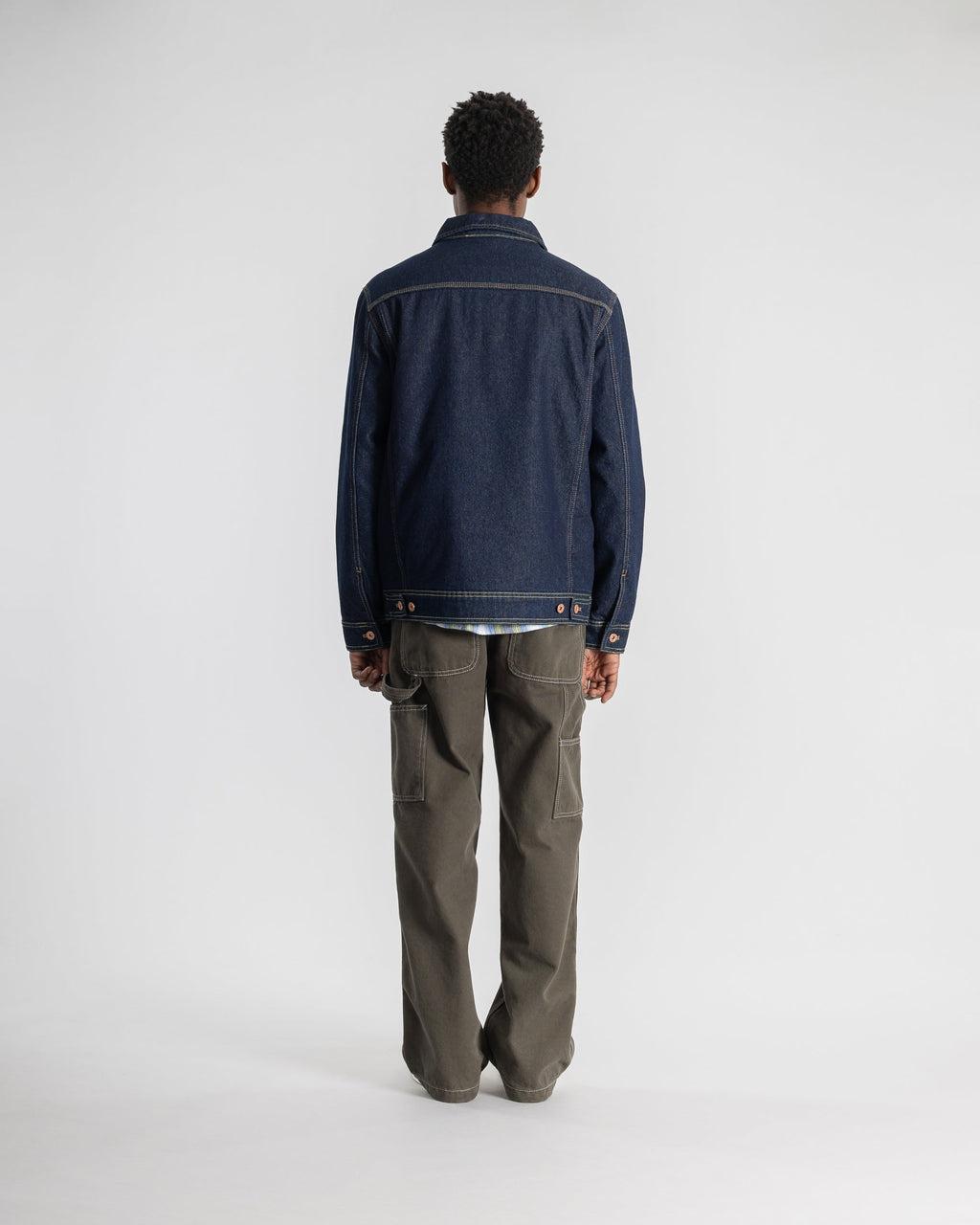 Chaqueta Lined Trucker - Single Rinse Denim