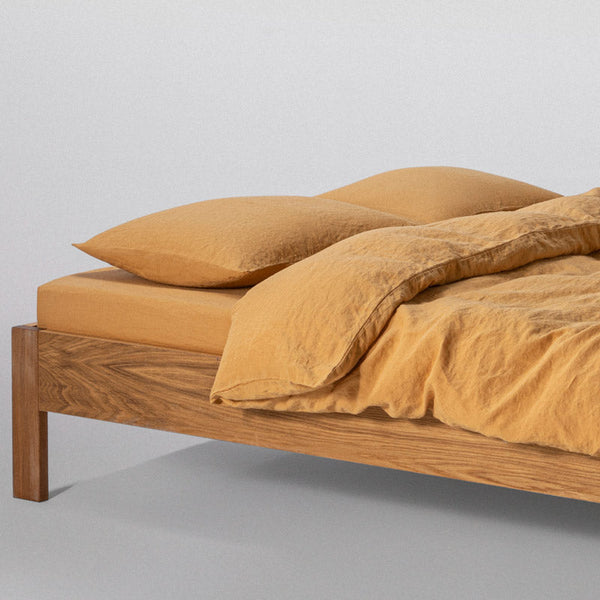 2 Fundas De Almohada - En Lino Lavado 190 G/M² - Miel