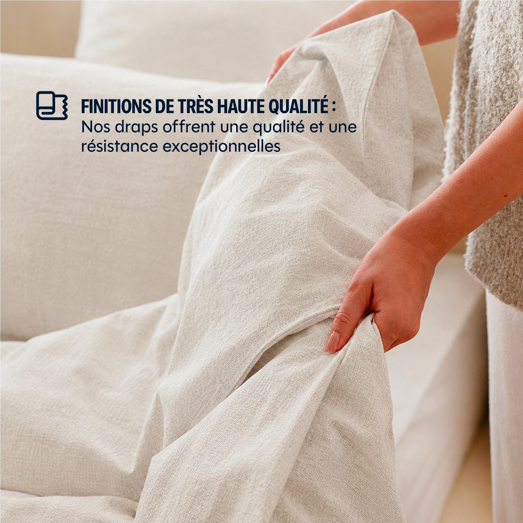 Taie d'oreiller lin x2 - 2 coloris au choix