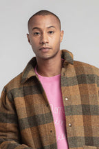 Chaqueta Patchwork De Lana Vardin - Marrón - Hombre