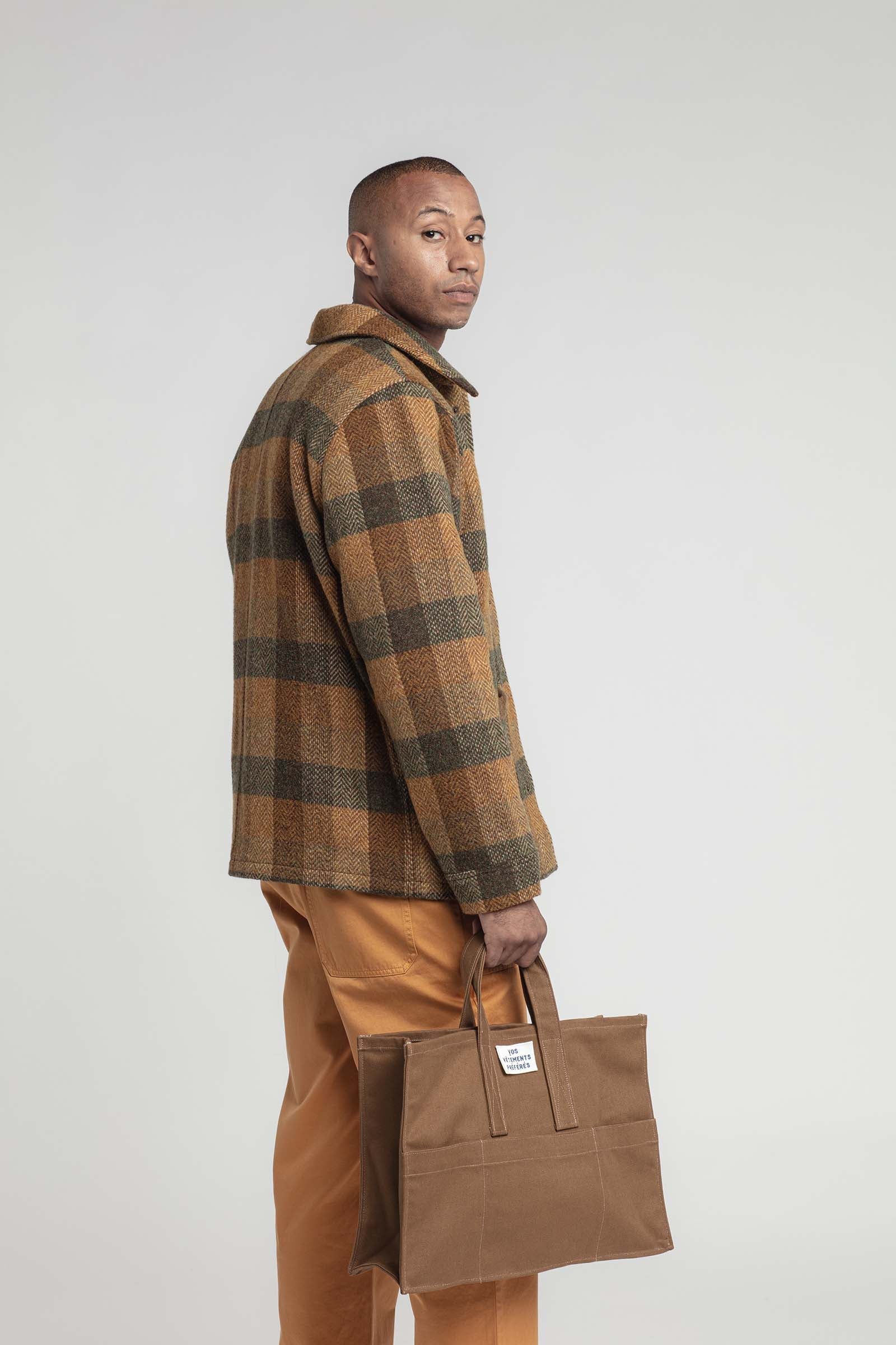 Chaqueta Patchwork De Lana Vardin - Marrón - Hombre