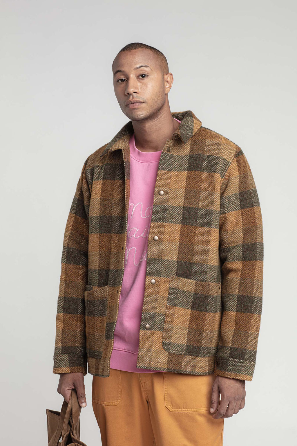 Chaqueta Patchwork De Lana Vardin - Marrón - Hombre