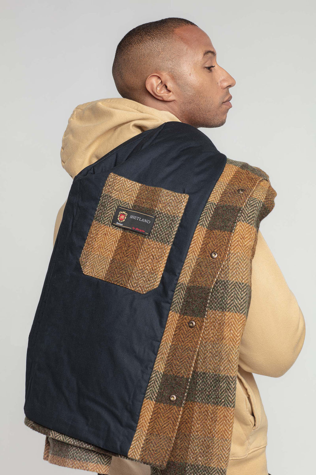 Chaqueta Patchwork De Lana Vardin - Marrón - Hombre