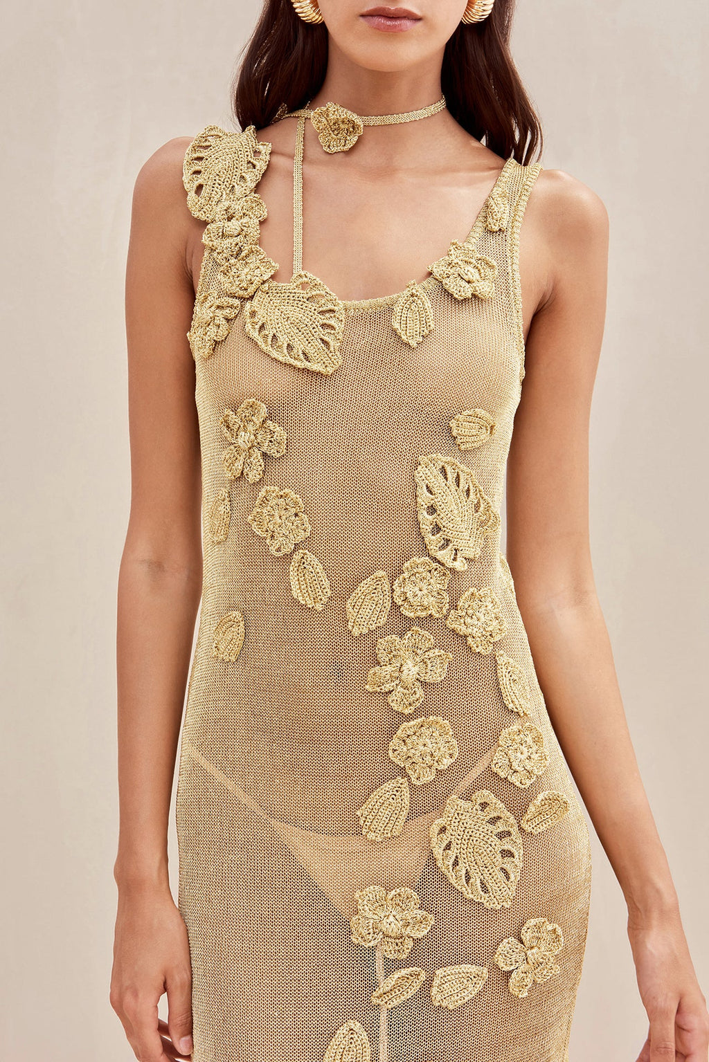 Vestido de playa Pemma - Dorado