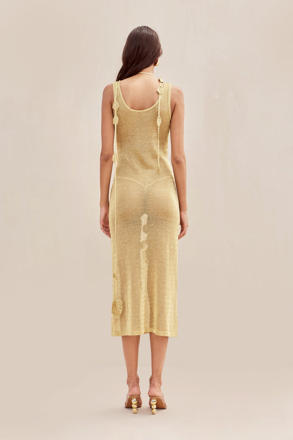 Vestido de playa Pemma - Dorado