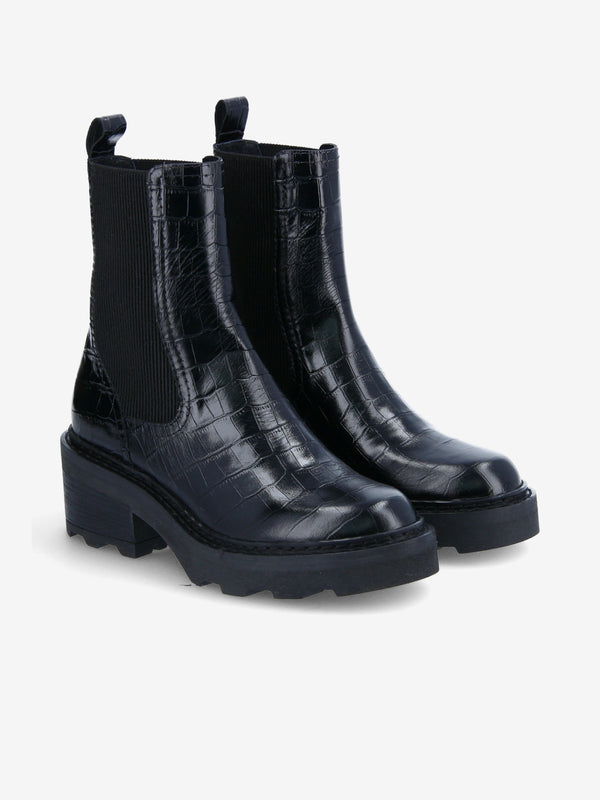 Mike Chelsea W - Print Croco - Black