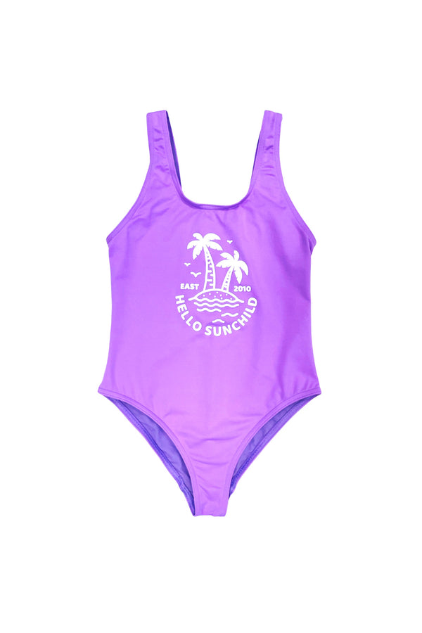 Girls' 1-Piece Swimsuit - Lou Hello - Glycine