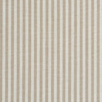 Louison - Tête De Lit - Tissu Lin Rayé - Blanc Et Beige