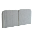 Louison - Cabecero de Cama - Tejido de Lino a Rayas - Blanco y Azul