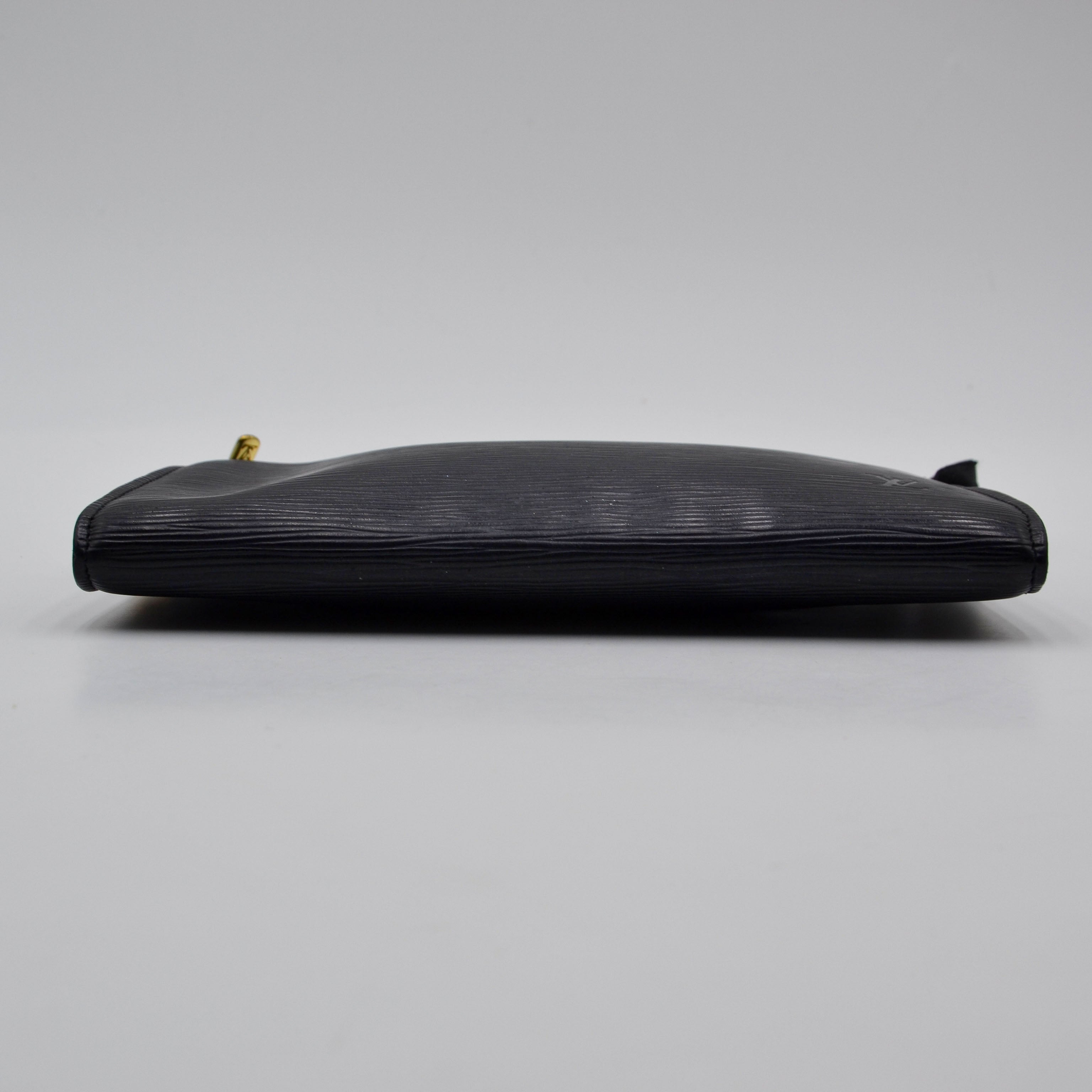 Pochette Louis Vuitton Accessoires Cuir Épi Noir