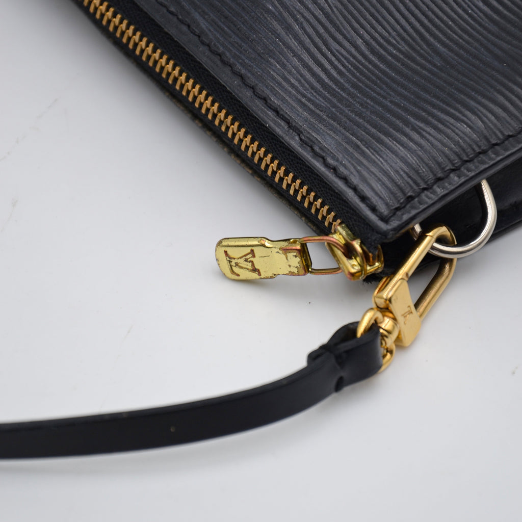 Pochette Louis Vuitton Accessoires Cuir Épi Noir