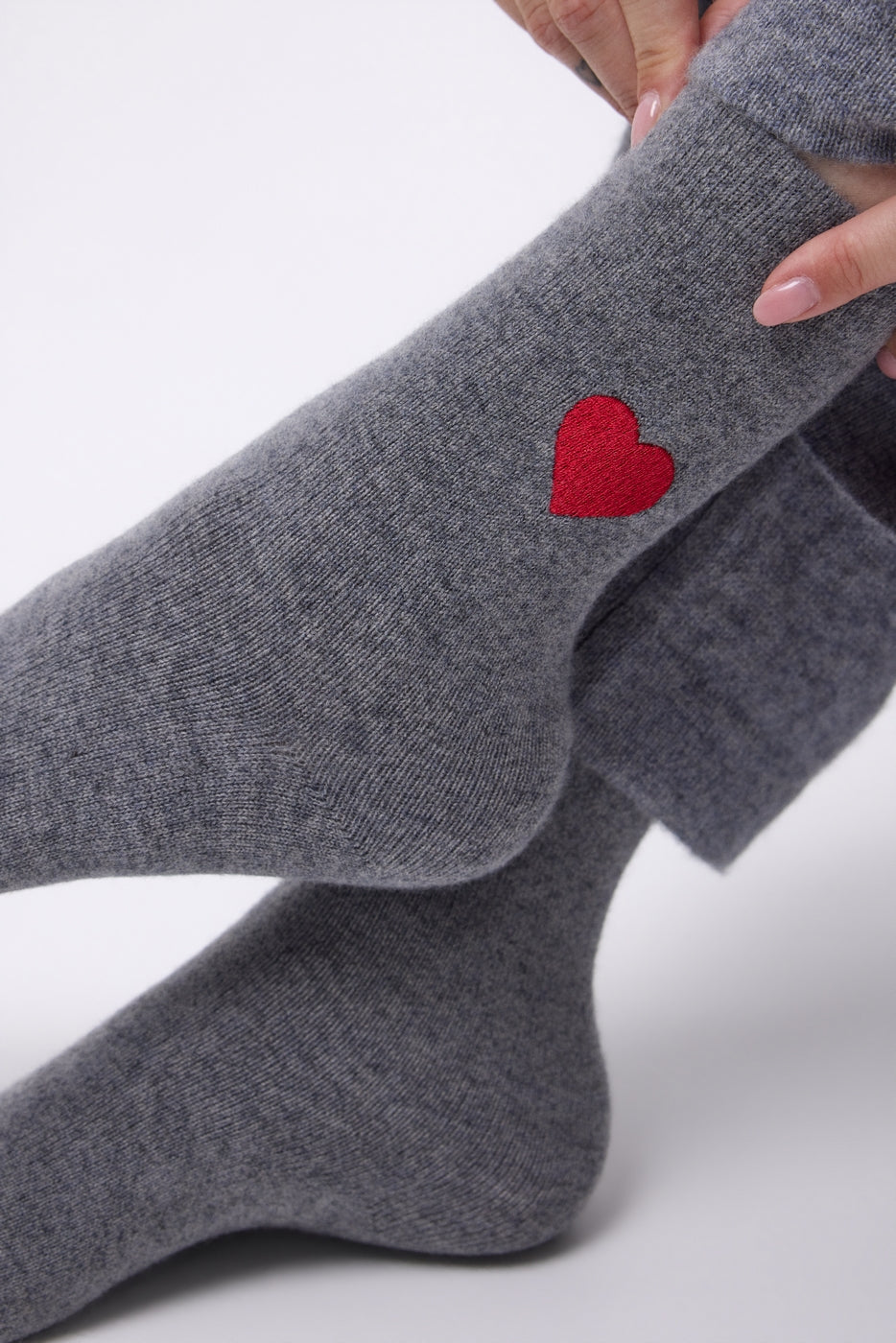 Unisex-Socken mit Herz Love – Dunkelgrau – Unisex