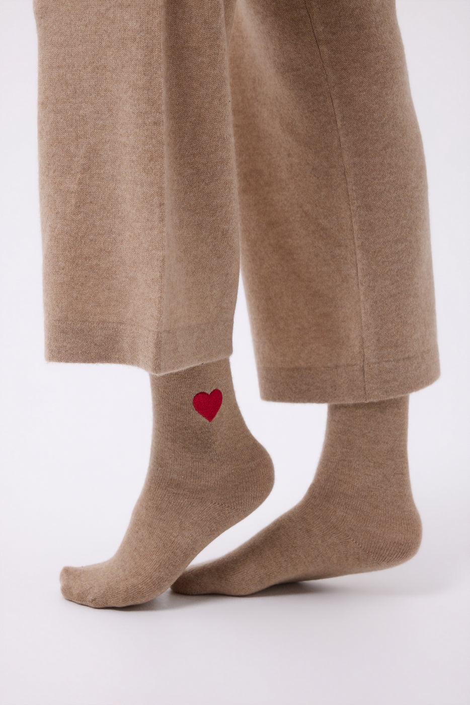 Calcetines Corazón Unisex Love - Beige Crema - Unisex