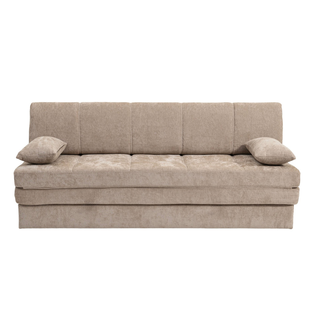 Luma – 3-Sitzer-Schlafsofa – Brauner Chenille-Stoff