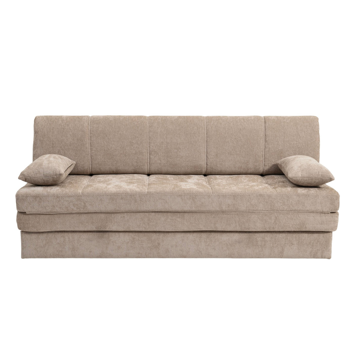 Luma – 3-Sitzer-Schlafsofa – Brauner Chenille-Stoff