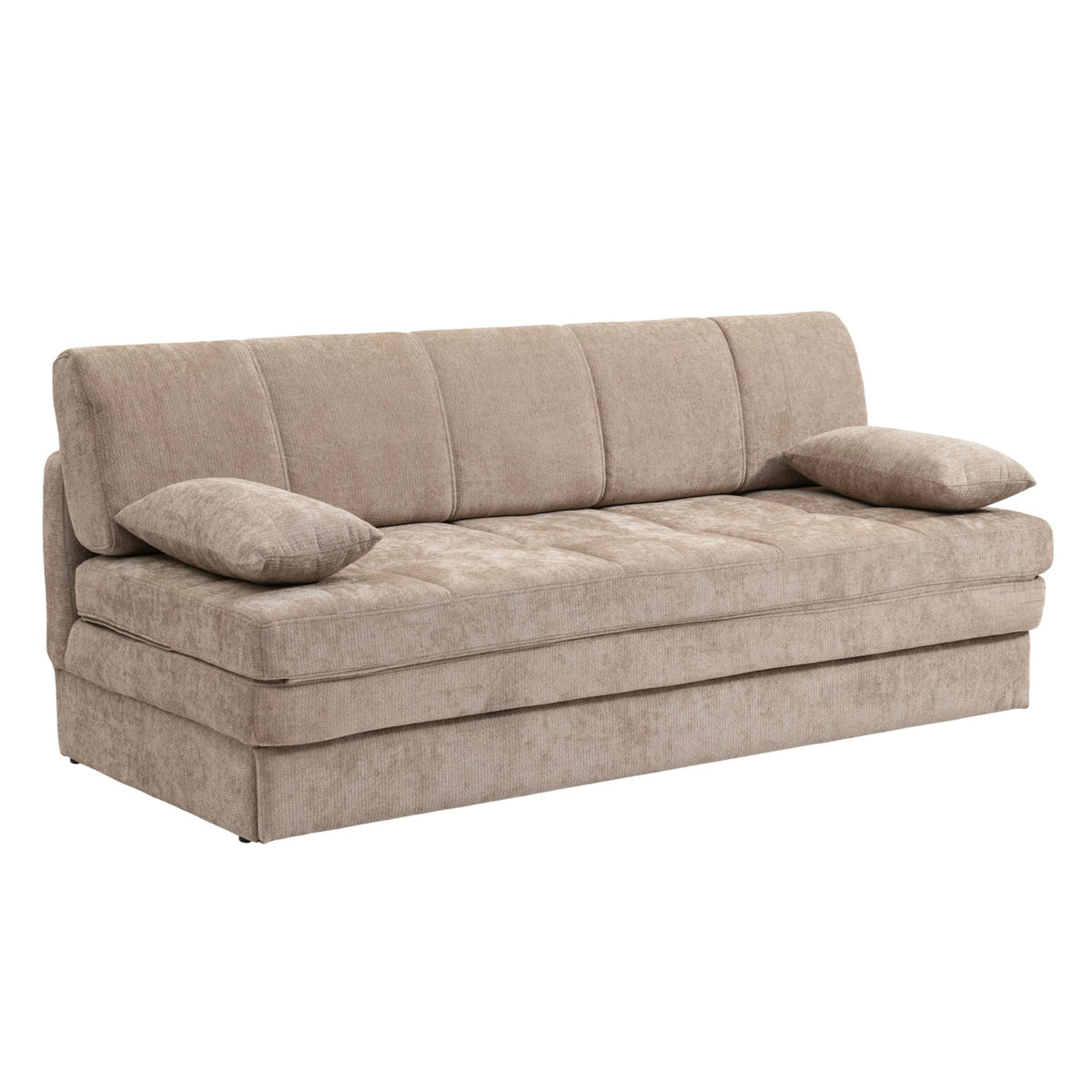 Luma – 3-Sitzer-Schlafsofa – Brauner Chenille-Stoff