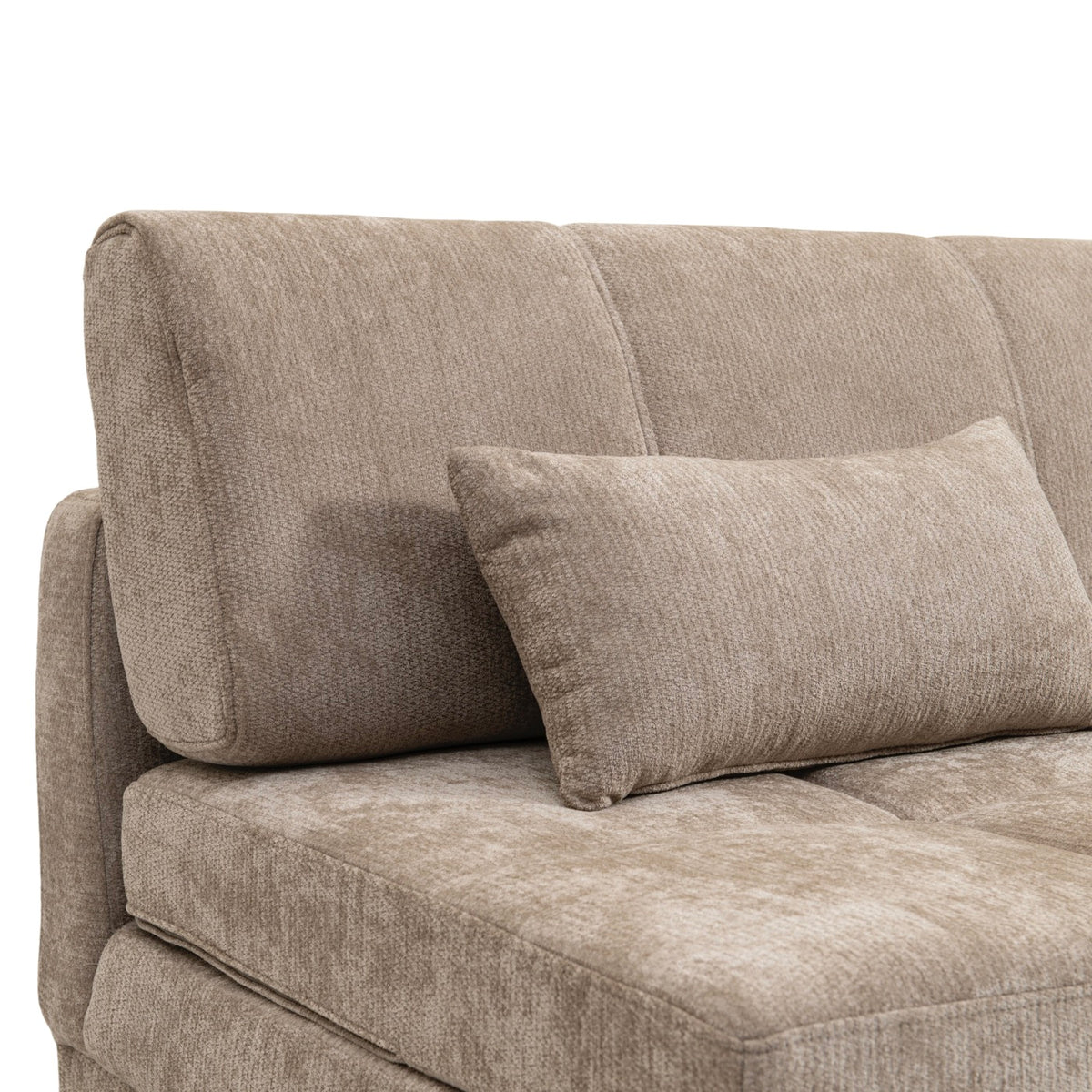 Luma – 3-Sitzer-Schlafsofa – Brauner Chenille-Stoff