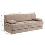 Luma – 3-Sitzer-Schlafsofa – Brauner Chenille-Stoff