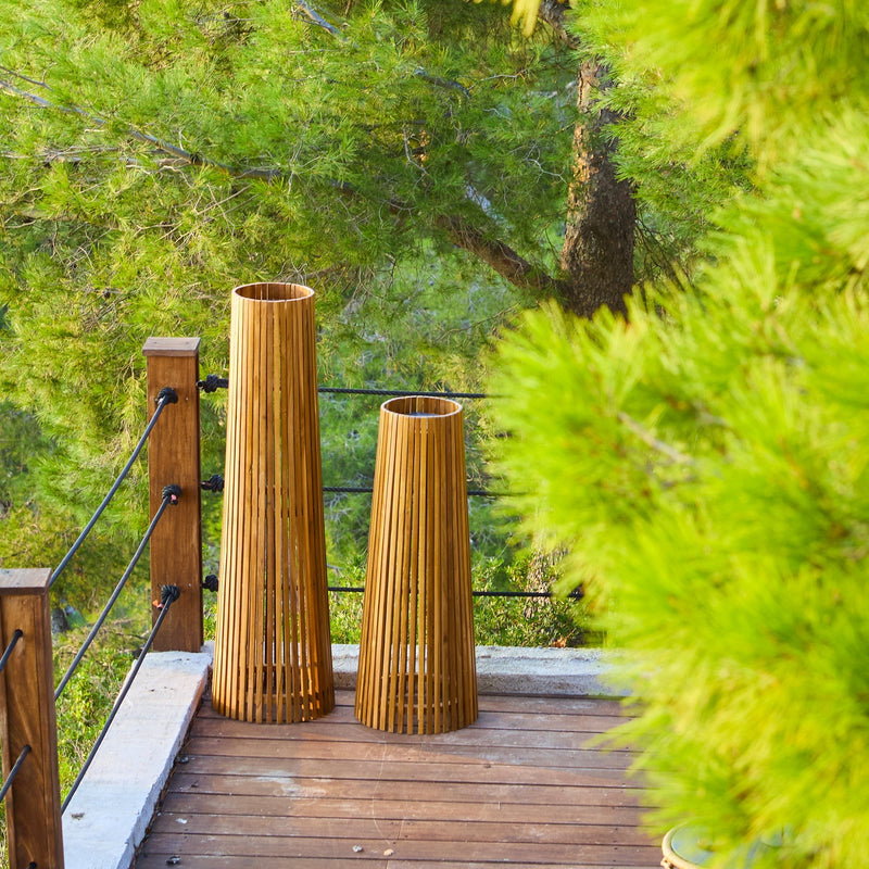 Tecka - Décoration Lumineuse Solaire - Bois - Bois