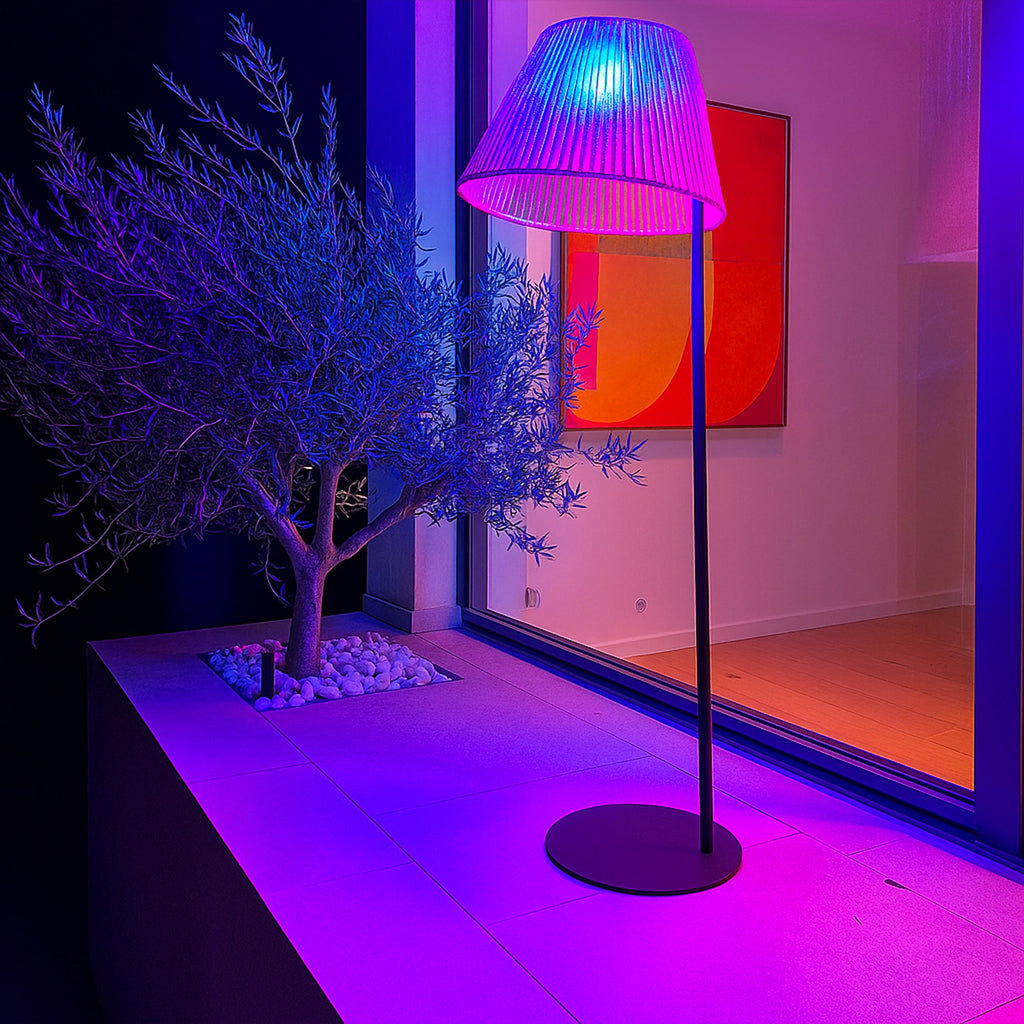 Octavio - Lampadaire Sans Fil - Corde - Marron